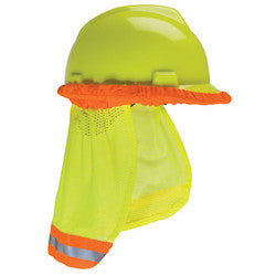 MSA Safety 10098032 | Sunshade Hard Hat Accessories, Yellow/Green W/ Reflective Stripe, Msa Caps & Hats