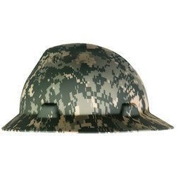 MSA Safety 10104254 | Freedom Series V-Gard Hard Hats, Fas-Trac Ratchet, Full Brim, Camouflage