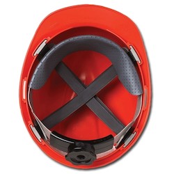 MSA Safety 475363 | MSA V-Gard Hard Hat Red 4-Point FAS-TRAC Ratchet Suspension