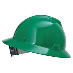 MSA Safety 475370 | V-Gard Protective Hats, Fas-Trac Ratchet, Hat, Green
