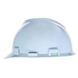 MSA Safety 495853 | V-Gard Hard Hat: Ratchet Suspension 4-Point FAS-TRAC III, Light Blue