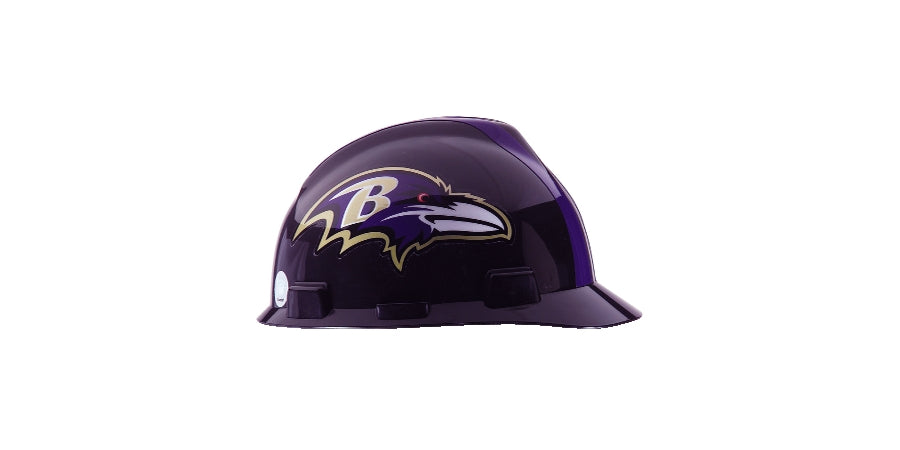 MSA Safety 818386 | Hard Hat, Polyethylene, Standard Size, Baltimore Ravens Logo