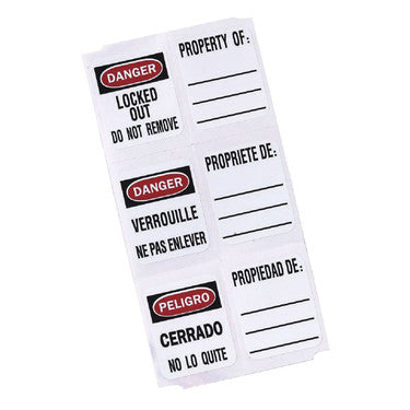 Master Lock 0410-5701 | "Property Of" Identification Labels, 1.75", Pack of 49