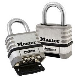 Master Lock 1174D | Combination Padlock, Numeric, Proseries, Resettable, 2-1/4" Width, 1-1/16" Shackle Clearance, Stainless Steel