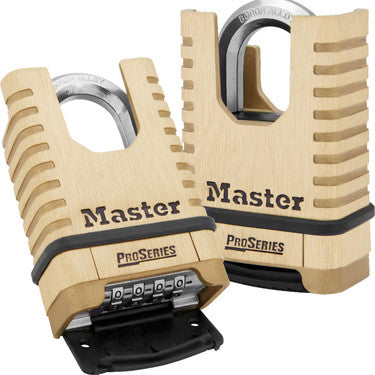 Master Lock 1177D | Combination Padlock, Numeric, Proseries, Resettable, 2-1/4" Width, 1-1/16" Shackle Clearance, Solid Brass