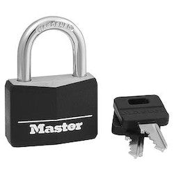 Master Lock 141D | Covered Brass Padlock, 1-9/16" Body, 7/8" Shackle