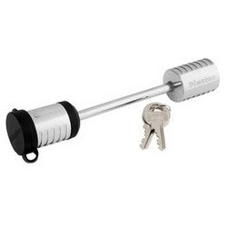 Master Lock 1471DAT | Trailer Coupler Latch Lock, Keyed Different, Adjustable, 3-1/2" Length, Stainless Steel