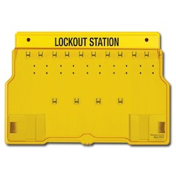 Master Lock 1483B | Ten-Person Padlock Lockout Station, Empty