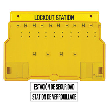 Master Lock 1483B | Ten-Person Padlock Lockout Station, Empty