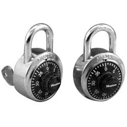 Master Lock 1525 V63 | Combination Padlock, 1-7/8" Width, 3/4" Shackle Clearance, Stainless Steel, Black Dial with V63 Key, for Security Purpose