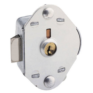 Master Lock 1714 | Locker Springbolt, Keyed Different, Automatic, 5-Pin Cylinder, 2" Width, for Lift Handle Single Point Horizontal Latch and Box Locker
