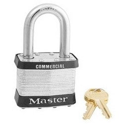 Master Lock 25LFWO | Tumbler Padlock, Keyed Different, 2" Width, 1-1/2" Shackle Clearance, Laminated Steel without Cylinder