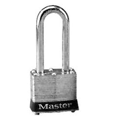 Master Lock 3LH KA 3753 | Tumbler Padlock, Keyed Alike, 4-Pin W1 Cylinder, 1-9/16" Width, 2" Shackle Clearance, Laminated Steel with (2) 3753 Key