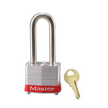 Master Lock 3LHRED | Red Laminated Steel Safety Padlock, 1-9/16In (40Mm) Wide With 2In (51Mm) Tall Shackle
