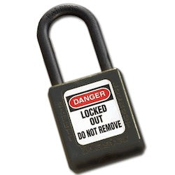 Master Lock 406KABLK 3XX0001 | Zenex™ Thermoplastic Safety Padlock, Black, Keyed Alike, Dielectric