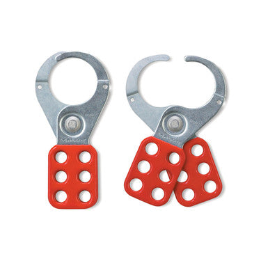 Master Lock 421 | Safety Lockout Hasp, Scissor, 5" Length x 2-3/8" Width, 1-1/2" Jaw Clearance, 9/32" Shackle Diameter, Steel