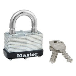 Master Lock 500KABRK | Laminated Steel Padlock, 1.75" Wide, Warded Lock, Keyed Alike