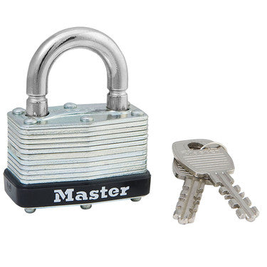 Master Lock 500KABRK | Laminated Steel Padlock, 1.75" Wide, Warded Lock, Keyed Alike