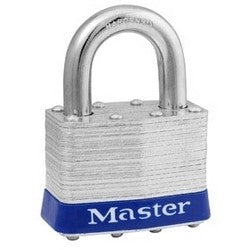 Master Lock 5UP | Tumbler Padlock, Not Keyed, Universal, 4-Pin Cylinder, 2" Width, 1" Shackle Clearance, Laminated Steel