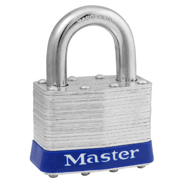 Master Lock 5UP | Tumbler Padlock, Not Keyed, Universal, 4-Pin Cylinder, 2" Width, 1" Shackle Clearance, Laminated Steel