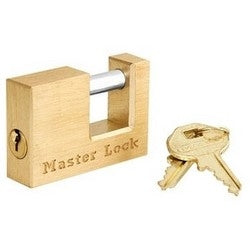Master Lock 605DAT | Coupler Latch Lock, Keyed Different, Solid Brass with 3/4" Shackle