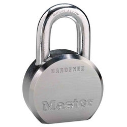 Master Lock 6230DLH | Tumbler Padlock, Proseries, Keyed Different, Round, 5-Pin Cylinder, 2-1/2" Width, 2" Shackle Clearance, Solid Steel, Chrome