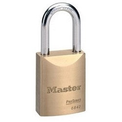 Master Lock 6842WO | Padlock, Proseries, Keyed Different, Rekeyable Key-In-Knob, 1-3/4" Width, 1-3/16" Shackle Clearance, Solid Brass without Cylinder