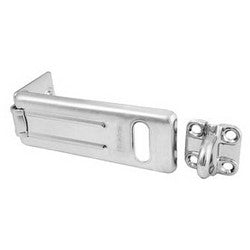 Master Lock 704DPF | Lock Hasp, 4-1/2" Length, Hardened Steel, Zinc Plated with Locking Eye
