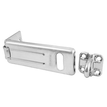 Master Lock 704DPF | Lock Hasp, 4-1/2" Length, Hardened Steel, Zinc Plated with Locking Eye