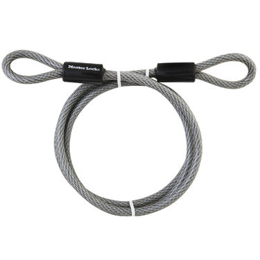 Master Lock 78DPF | Cable Lock, Looped End, 3/8" Diameter x 6’ Length, Braided Steel, Vinyl Coating, for Vehicle