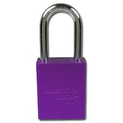 Master Lock A1106PRP | American Lock Keyed-Different Padlock, 1.5" Shackle, Purple