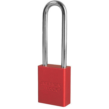 Master Lock A1107KARED | American Lock Aluminum Safety Padlock, Red, 1-1/2" Body, 3" Shackle, Keyed Alike