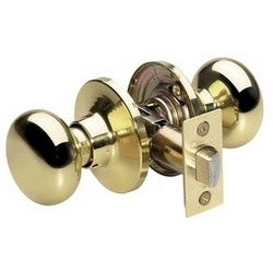 Master Lock BC0403BOX | Door Lock, Keyed Different, Biscuit Knob, Adjustable Backset, Polished Brass, for Hall and Closet, 8 each per Box