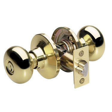 Master Lock BCO0103 | Door Lock, Keyed Different, Biscuit Knob, Polished Brass, for Entry, 2 each per Box