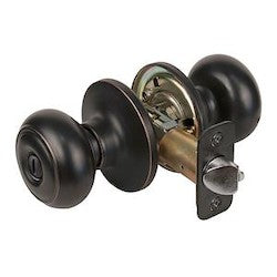 Master Lock RU0312PBOX | Rusk Privacy Knob Lockset, Aged Bronze Finish