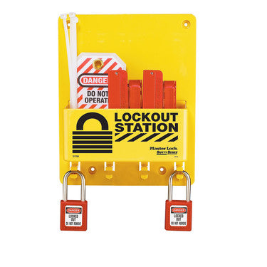 Master Lock S1720E410 | Compact Electrical Lockout Station with 410 Series Padlocks