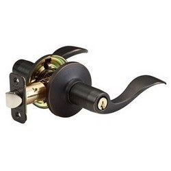 Master Lock WL0112P | Door Lock, Keyed Different, Wave Lever, Aged Bronze, for Entry, 2 each per Retail Pack