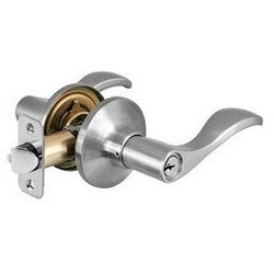 Master Lock WL0115KA4S | Door Lock, Keyed Alike, Wave Lever, Satin Nickel, Schlage C SC1 Cylinder, for Entry, 8 each per Box