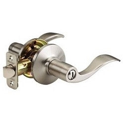Master Lock WL0315 | Door Lock, Keyed Different, Wave Lever, 6-Way Adjustable Backset, Satin Nickel, for Bedroom and Bathroom, 2 each per Retail Pack