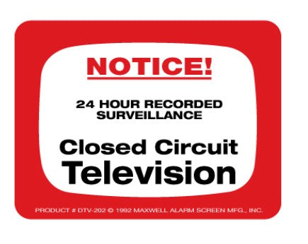 Maxwell Alarm Screen Inc DTV-202-DI | Caution Sign Decal, Plastic, 3 in. H