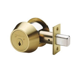 Medeco 11C60L-T-09-FM-P | Door Deadbolt, Single Cylinder, Medeco3, 6-Pin, Commercial Trim