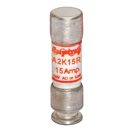 Mersen A2K15R | Fuse A2K-R - Class RK1 - Fast-Acting 250VAC 250VDC 15A Ferrule Amp-Trap