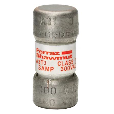 Mersen A3T3 | Fuse A3T - Class T - Fast-Acting 300VAC 160VDC 3A Ferrule Amp-Trap