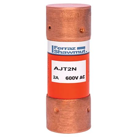 Mersen AJT2N | Fuse AJT - Class J - Time-delay 600VAC 500VDC 2A Ferrule Amp-Trap 2000