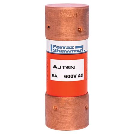 Mersen AJT6N | Fuse AJT - Class J - Time-delay 600VAC 500VDC 6A Ferrule Amp-Trap 2000
