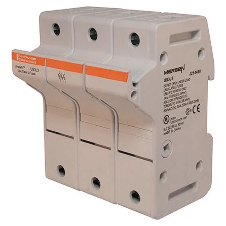 Mersen US3J3 | Fuse Holder UltraSafe™ 600VAC 600VDC Class J 30A 3-Pole Pressure Plate IP65