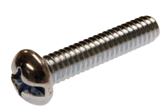 Metallics Inc JRM101 | Combo Machine Screw, Imperial, Round Head, Coarse Thread, Right Hand Thread, Steel