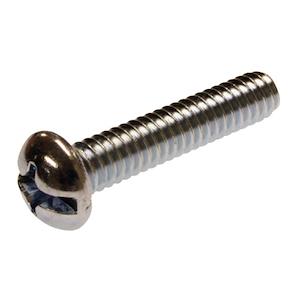 Metallics Inc JRM116 | Combo Machine Screw, Imperial, Round Head, 3/8-16, Coarse Thread, Right Hand Thread, Steel