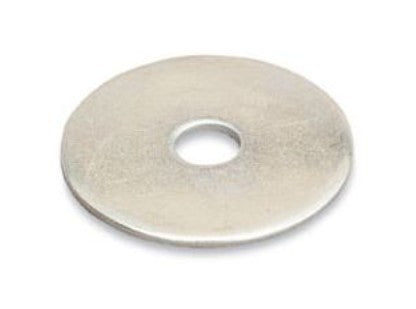 Metallics Inc JW122 | 1/4" Zinc Chromate Steel Fender Washer, 2" OD, 0.079" Thick, RoHS