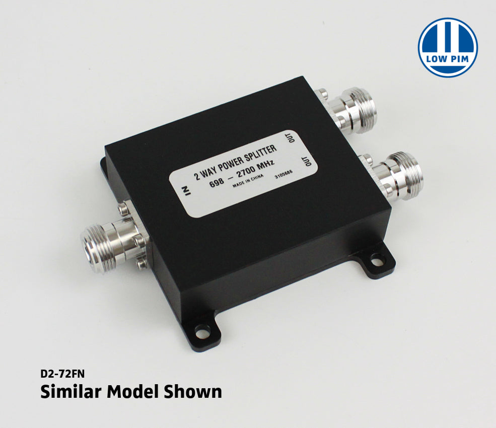 Microlab/FXR D2-72FE | 2-Way Wilkinson RF Power Splitter, 694–2700 MHz, 50 W, ?154 dBc, 4.3-10, Indoor